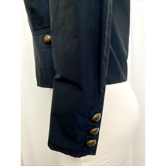 Love Moschino Cheap Chic Jacket Blazer Navy Black Lightweight Brass Button 8 M - Picture 5 of 7